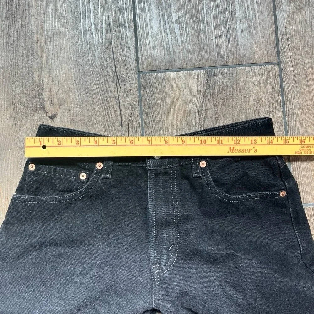 Levi‎ 505 Black Regular Fit Jeans 100% Cotton Men's Size 29x30